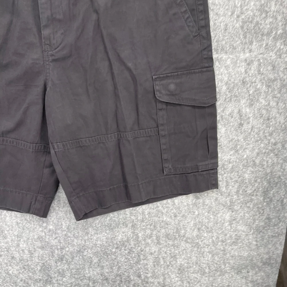 Tommy Hilfiger Cargo Shorts Mens 40 Black Cotton Twill Utility Pockets